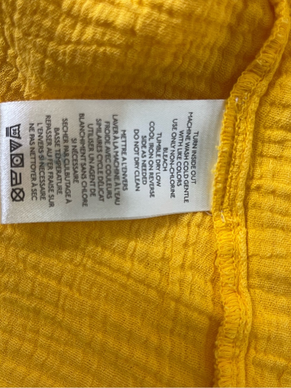We The Free People Summer Daydream Button Down Shirt Size Medium Yellow Papaya - Picture 13 of 16